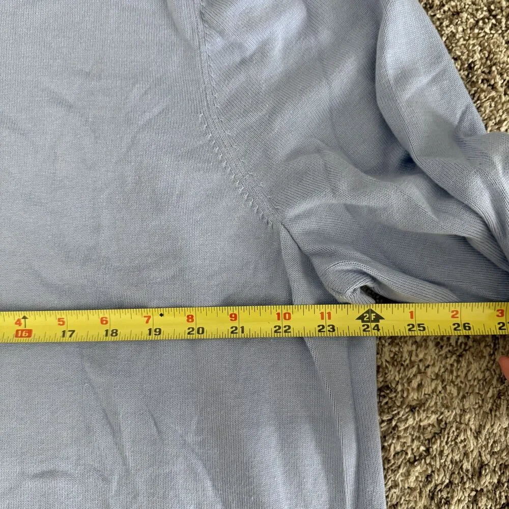 Talbots Plus 3X cotton blend nautical sweater coastal summer anchor - Picture 11 of 14